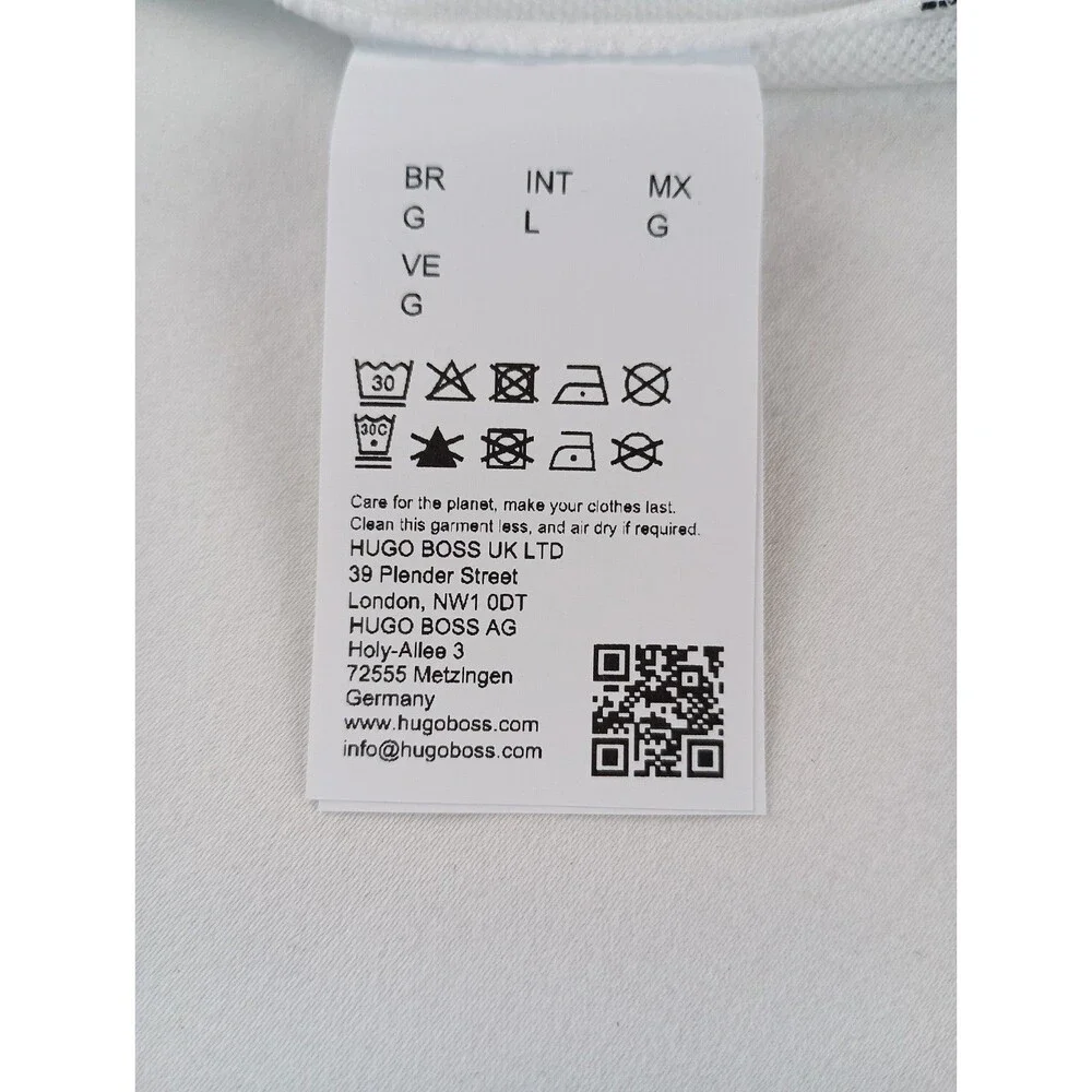 Hugo Boss Black Label Men's White Parlay 211 Tipped Short Sleeve Polo Shirt Sz L - Picture 13 of 16